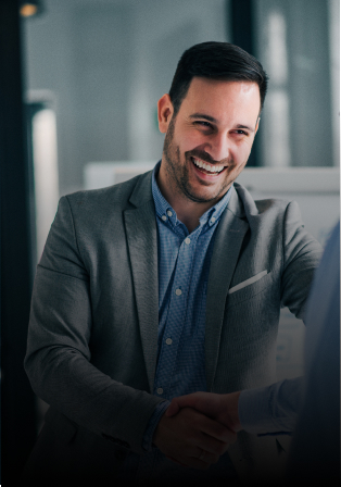 Two men shaking hands
